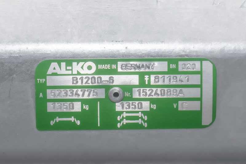 Essieu freiné AL-KO COMPACT pour remorque / dépanneuse 1350kg 1650mm 2100mm 5x112 – Image 2