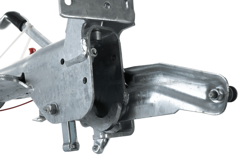 Dispositif de dépassement KNOTT KF27B avec attelage K27A pour remorque de 2700kg avec timon en V et support de roue de support – Image 2