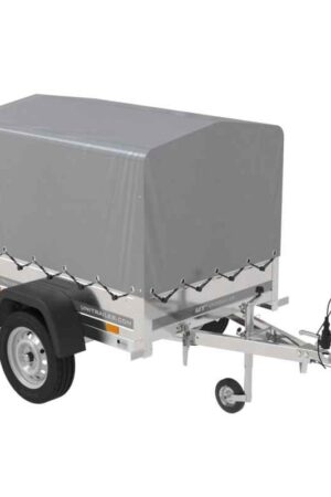 Remorque 1 essieu Unitrailer Garden Trailer 150 KIPP 150x106 bâche + arceau, PTAC 500 kg [avec roue jockey]