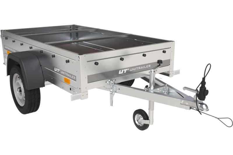 Remorque légère Garden Trailer 200 Kipp avec roue jockey, châssis H-0 et bâche plate grise – Image 11