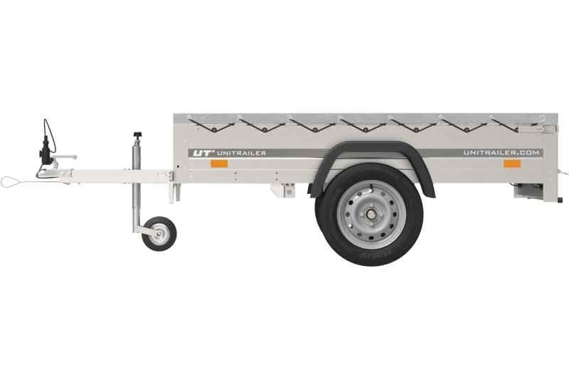 Remorque légère Garden Trailer 200 Kipp avec roue jockey, châssis H-0 et bâche plate grise – Image 8
