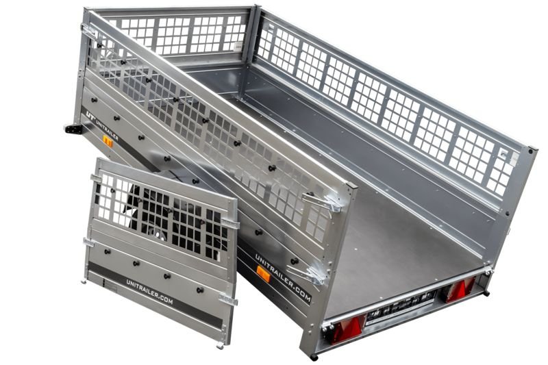 Unitrailer GARDEN TRAILER 230 KIPP (NEW) remorque voiture avec roue jockey et côtés grillagés – Image 3