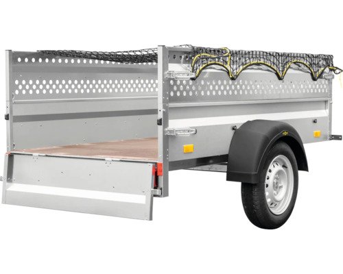 Humbaur Remorque de projet Steely FR y compris rehausse pour tôle perforée filet et roue jockey 2050 x 1095 x 600 mm non freinée poids total autorisé 750 kg – Image 8