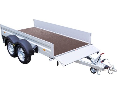 Humbaur Remorque à deux essieux Alumaster Tandem 2000 2510x1310x350mm freinée poids total adm. 2000kg – Image 2