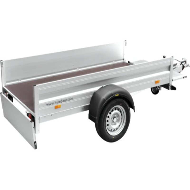Humbaur Remorque à un essieu Alumaster Basic 2510x1310x350mm freinée avec roue jockey de remorque et amortisseurs de roue poids total adm. 1300kg – Image 2