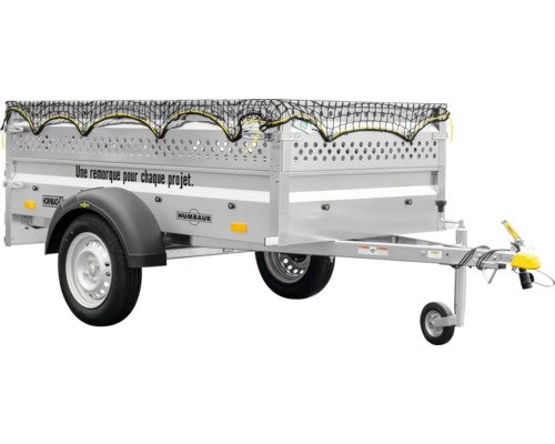 Humbaur Remorque de projet Steely FR y compris rehausse pour tôle perforée filet et roue jockey 2050 x 1095 x 600 mm non freinée poids total autorisé 750 kg – Image 4
