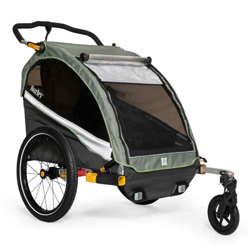 Burley Remorque Vélo - D' Lite X pour 1-2 Enfants - sage green/charcoal – Image 8
