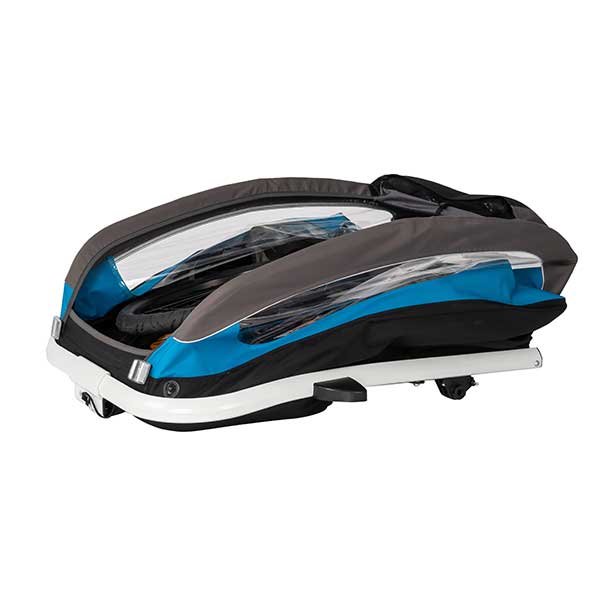 Hamax Traveller Bike Trailer for 2 Kids, incl. drawbar and buggy wheel - black/grey – Image 5