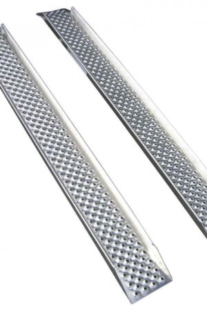 Jeu de 2 rampes droites en aluminium avec rebords