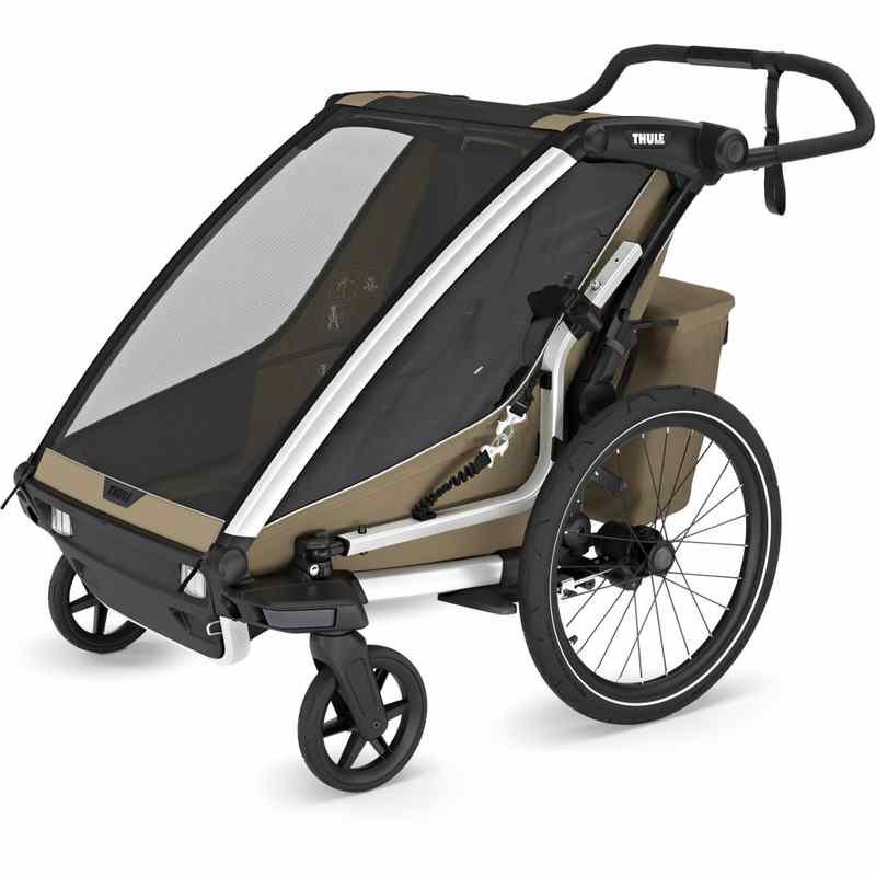 Thule Remorque Vélo pour 2 Enfants - Chariot Cross 2 Double - faded khaki – Image 2