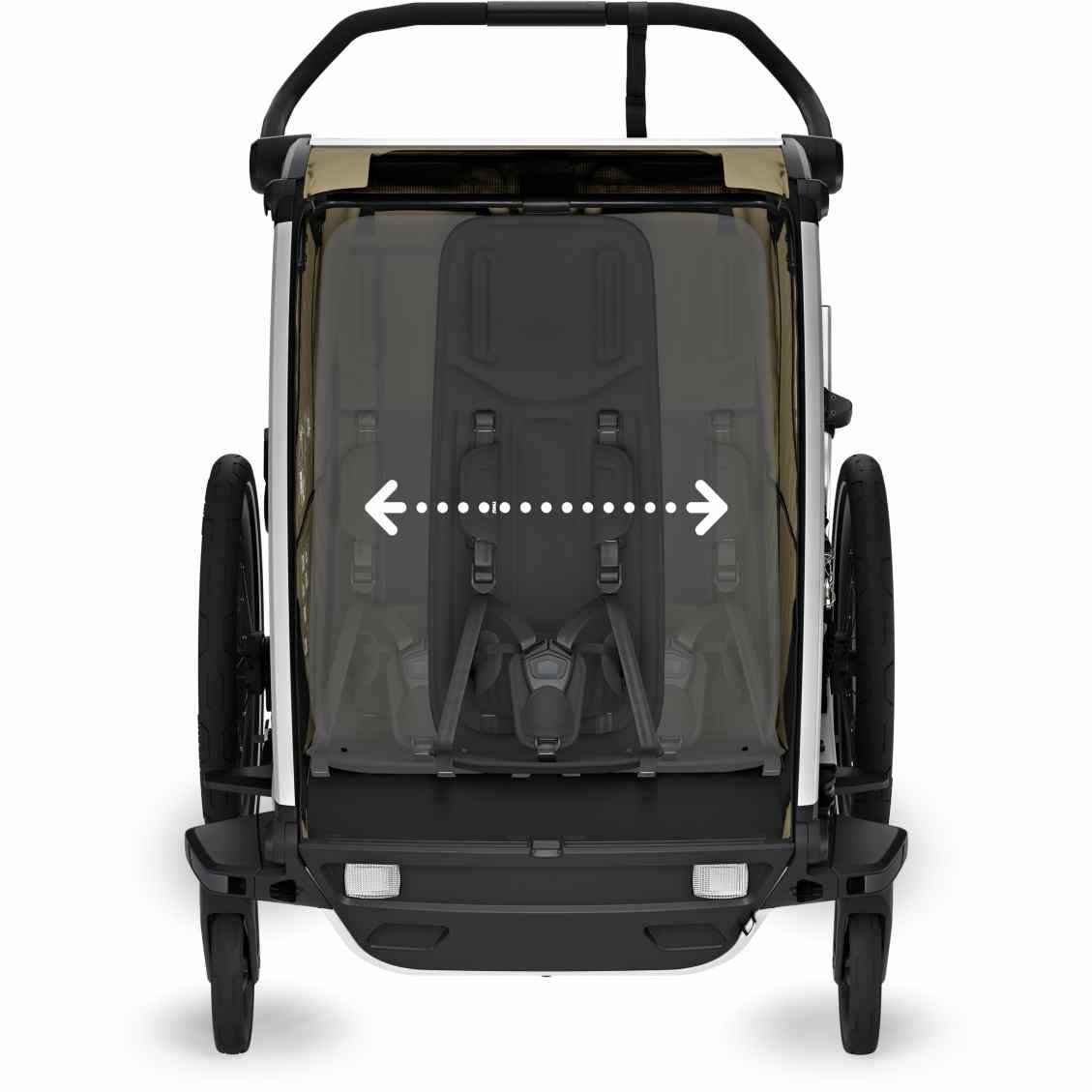 Thule Remorque Vélo pour 2 Enfants - Chariot Cross 2 Double - faded khaki – Image 6