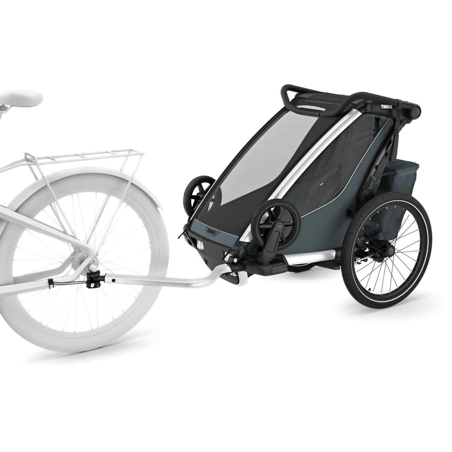 Thule Remorque Vélo pour 1 Enfants - Chariot Cross 2 Single - dark slate – Image 4
