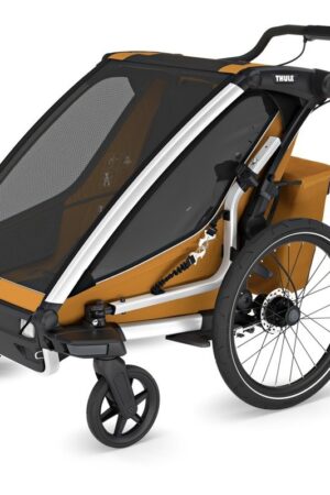 Thule Remorque Vélo pour 2 Enfants - Chariot Sport 2 Double - natural gold