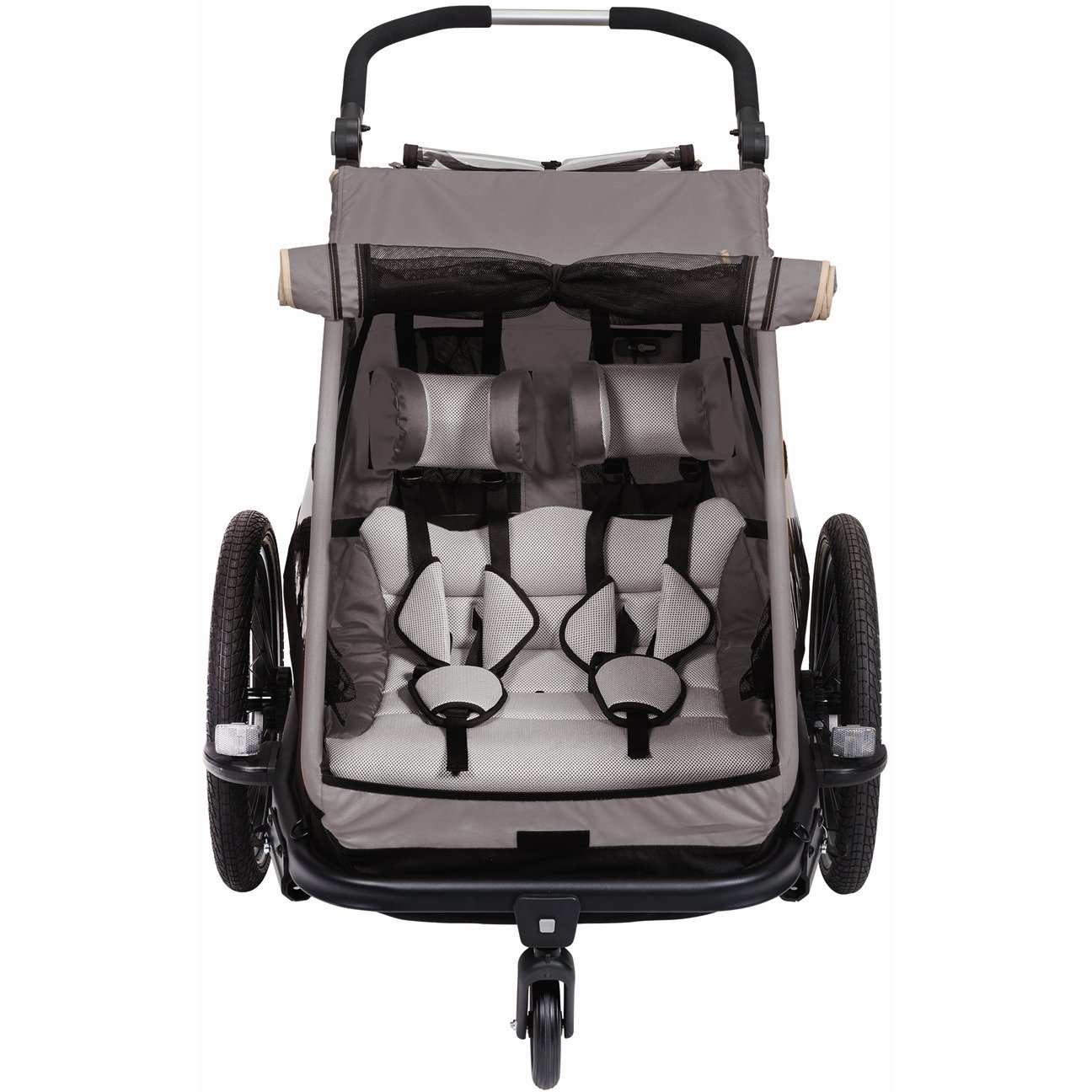 XLC DUO S Remorque Vélo Enfants - gris/beige/anthracite – Image 11